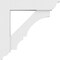 Ekena Millwork Standard Balboa Architectural Grade PVC Bracket With Traditional Ends, 3"W x 18"D x 18"H BKTP03X18X18BOA01 - alternate 2